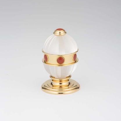 THG Amboise Jaspe rougе Вентиль смесителя для раковины, вставки красная яшма, цвет: полированное золото