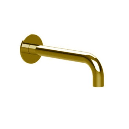 Almar Излив настенный 24 cм для ванны с круглым отражателем, цвет: золото PVD