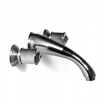 Смеситель для раковины Bongio Impero, цвет: хром/blue and red swarovski