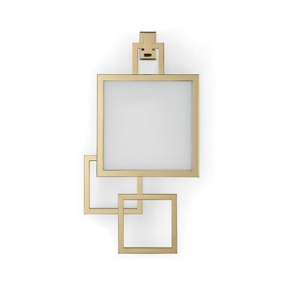Oasis Vicky Настенный светильник. Матовое стекло и светодиодное освещение, левосторонняя модель, цвет: золото