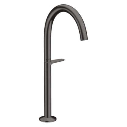 Axor One Смеситель для раковины Sel 260, на 1 отв., высокий, с донным клапаном Push-Open, цвет: шлифованный черный хром