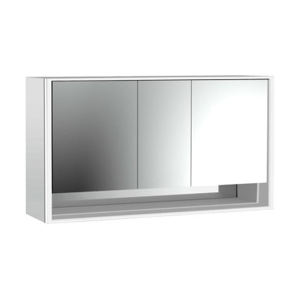 Emco Loft Зеркальный шкаф 160см., с подсветкой LED с с ниж.отделением навесная модель, 3-дверки зеркальная задняя стенка