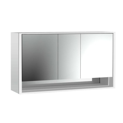 Emco Loft Зеркальный шкаф 160см., с подсветкой LED с с ниж.отделением навесная модель, 3-дверки зеркальная задняя стенка