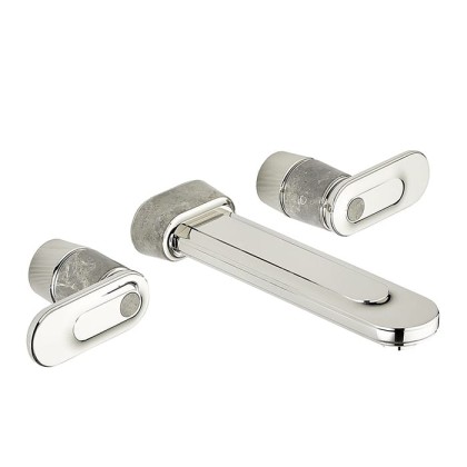 THG CORVAIR A MANETTES FIOR DI BOSCO Смеситель для раковины настенный, c 2 вентилями, внешняя часть, цвет: хром