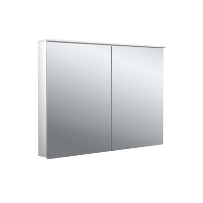 Emco Flat II Зеркальный шкаф 100см., с подсветкой Lichtsegel, навесная модель, с подсв. для раковины, 2 дверка