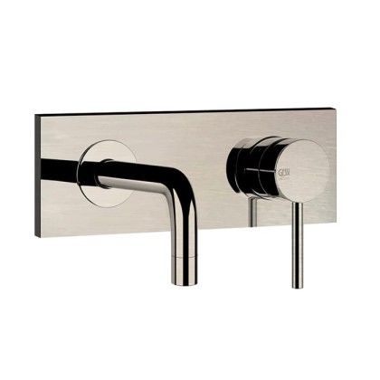 Gessi Emporio  Via tortona Смеситель для раковины, встраиваемый, излив: 14.6см., цвет: Finox Brushed Nickel