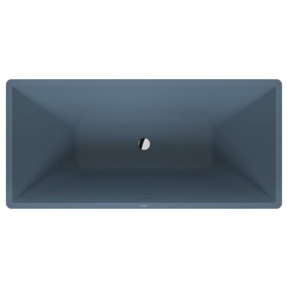 Duravit Vitrium Ванна отдельностоящая 160x75см, с ножками, с2 наклонами для спины, прямоугольная, цвет: синий матовый