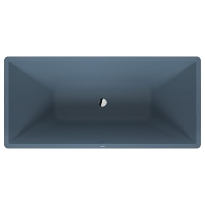 Duravit Vitrium Ванна отдельностоящая 160x75см, с ножками, с2 наклонами для спины, прямоугольная, цвет: синий матовый