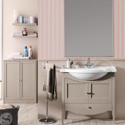 Eban Simona Комплект мебели 86 см  ручки хром, напольный, Цвет: Tortora