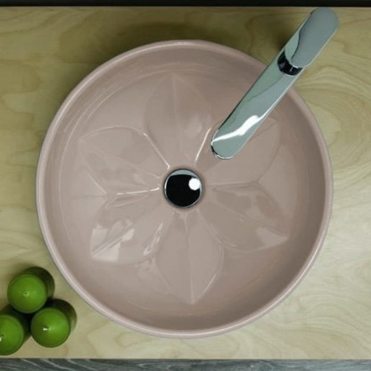 Azzurra Fleur Раковина накладна, 45х16см, без отв., цвет: Tortora