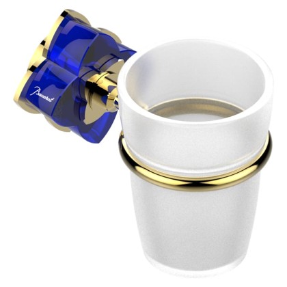 THG P?tale de cristal bleu Стакан, подвесной, цвет: золото/синий хрусталь