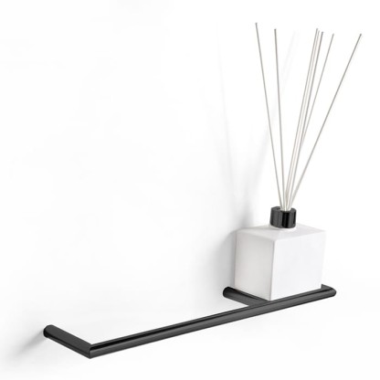 3SC Guy Полотенцедержатель и ароматический диффузор, 40см.,  справа, подвесной, композит Solid Surface, цвет: белый матовый/черный матовый