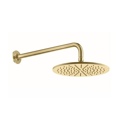 GESSI Inciso Душевая головка настенная, шарнирная на 1/2”, ?300мм, цвет: brushed brass pvd
