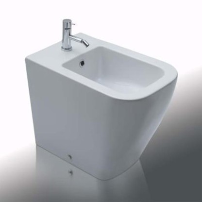 Globo Stone Биде напольное пристенное 52х36см, c 1 отв.под смеситель, системой скрытого крепежа, цвет: белый