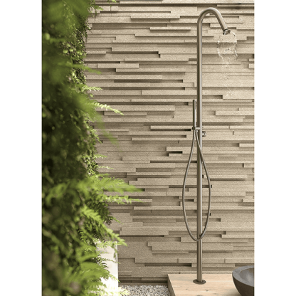 Душевая колонна из нержавеющей стали Bongio Time 2020, цвет: матовая сталь