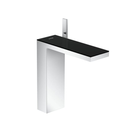 Axor MyEdition Смеситель для раковины 230, на 1 отв., излив 245мм, с донным клапаном, цвет: хром/черное стекло