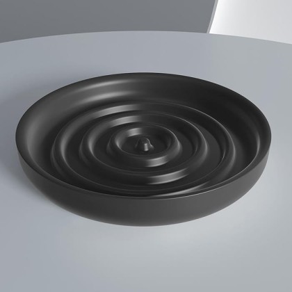 Salini Gocce Мыльница настольная, S-Stone, цвет: черный матовый