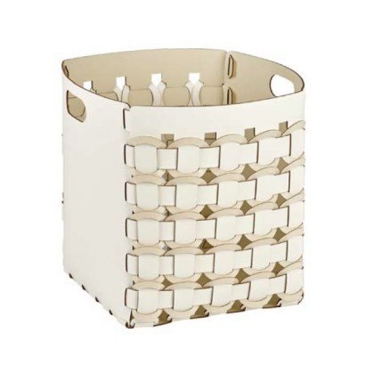 ADJ Корзина Geometria, 35x35xH40 см., цвет: белый/панна котта