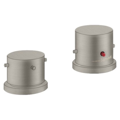 Axor Starck Смеситель на борт ванны, на 2 отв., термостатический, цвет: сталь