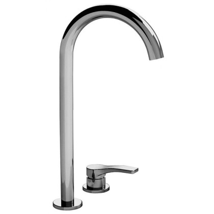 Fantini AL/23 Смеситель для раковины, 2 отв., высокий излив, излив: 160 мм, цвет: хром