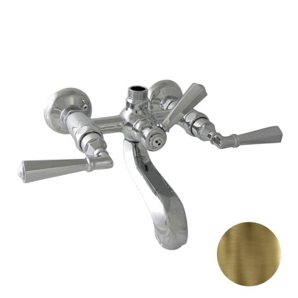 Nicolazzi Teide Смеситель для ванны на 2 отверстия, с переключателем ванна/душ, вывод сверху 3/4" (для душ. стойки), цвет: бронза