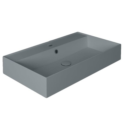 Simas Agile Раковина 81х46см., с 1 отв., с переливом, цвет: Cemento matt