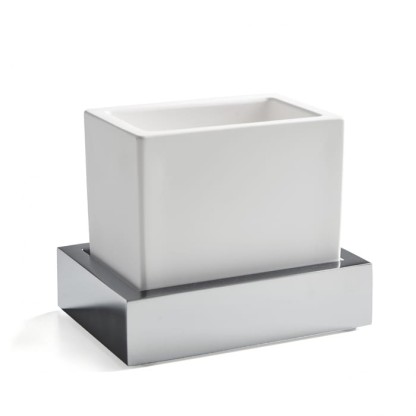 3SC SK 3.0 Стакан подвесной, композит Solid Surface, цвет: белый/хром