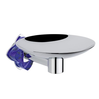 THG Petale De Cristal Bleu Мыльница металлическая ?150 мм., подвесная, цвет: хром