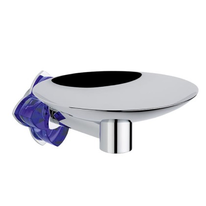 THG Petale De Cristal Bleu Мыльница металлическая ?150 мм., подвесная, цвет: хром