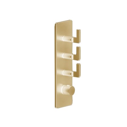 Gessi Inciso Смеситель для душа, встраиваемый, термостатический, резьба 3/4", внешняя часть, цвет: золото