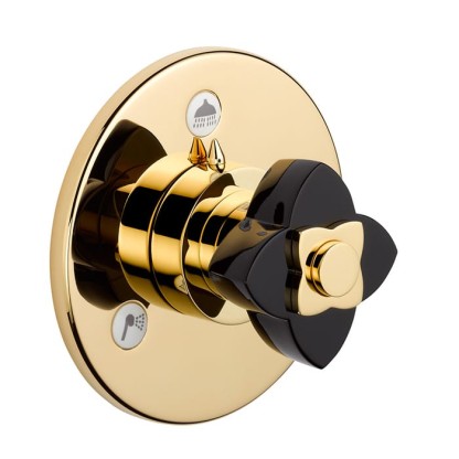 THG Petale De Cristal Noir Переключатель встраиваемый, внешняя часть, цвет: полированное золото