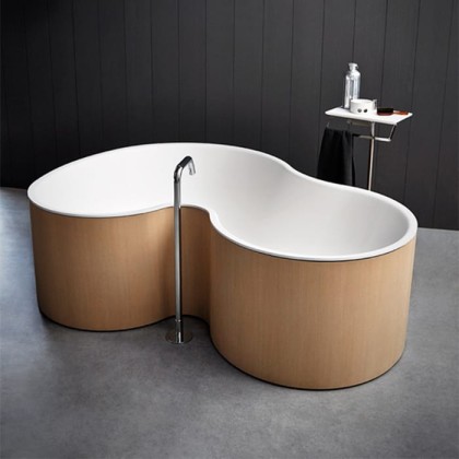 Agape DR Ванна отдельностоящая 183.5x136.5x56.5 см, с отв. для подачи, цвет: тик