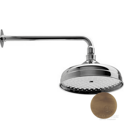 CISAL Shower Верхний душ D210 мм Easy Clean с настенным держателем L270 мм, цвет: бронза