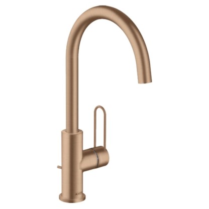 Axor Uno Смеситель для раковины 240, на 1 отв., высокий, цвет: шлифованное красное золото