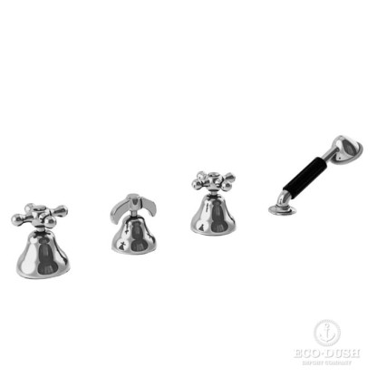 Stella Roma Смеситель на борт ванны на 4 отверстия 3256TR/308 без излива, цвет: хром