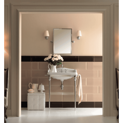 TW Dandy 3070, структура с раковиной  с 3 отв., р-р 85х54х85см, со стекл. полкой и 2-мя п/держ, с сифоном хром, материал: латунь, напольная, цвет: хром