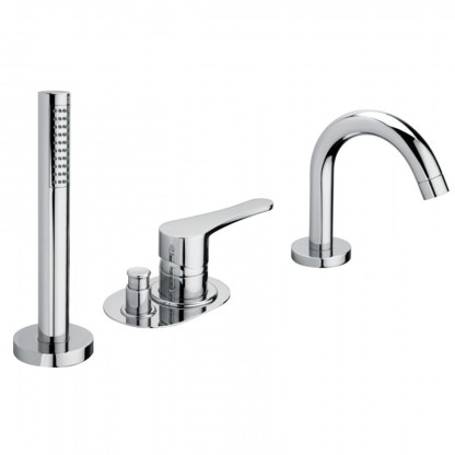 Смеситель для ванны Bongio O'Clock Green, цвет: хром