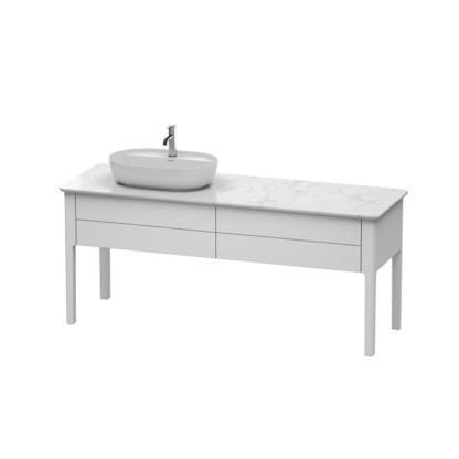 Duravit Luv База напольная 178.8x57х74.3см., с 2 выдв. ящиками, каменной столешницей и раковиной, раковина слева, цвет: белый шелковисто-матовый