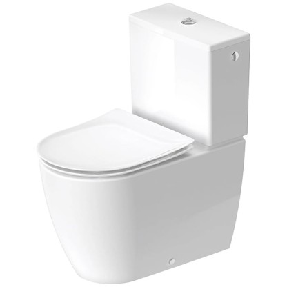 Duravit Soleil by Starck Унитаз-моноблок 37х66см., безободковый, слив универсальный, Weiss Hochglanz, HyG, цвет: белый