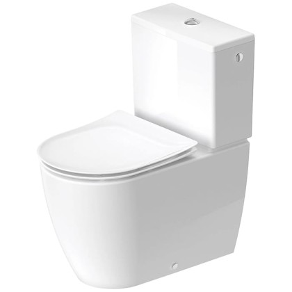 Duravit Soleil by Starck Унитаз-моноблок 37х66см., безободковый, слив универсальный, Weiss Hochglanz, HyG, цвет: белый