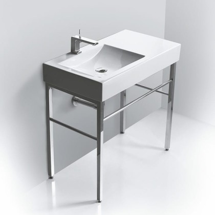 Simas Frozen Консоль 90х50см., напольная, без отв., цвет: белый