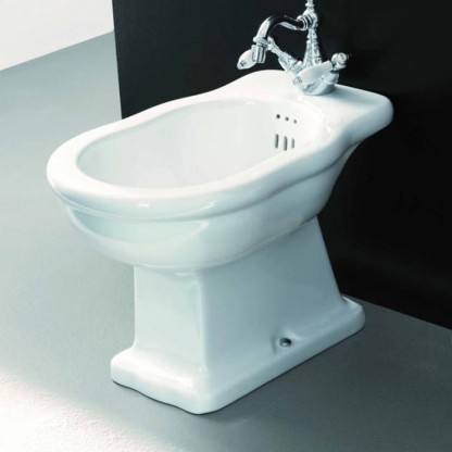 Artceram HERMITAGE биде напольное 55х36см с 1 отв под смеситель с креплением, цвет: белый