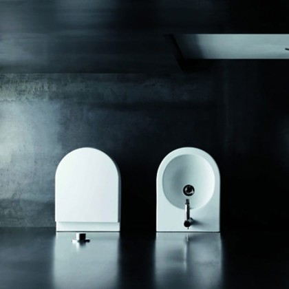 Azzurra Nuvola Mini Биде подвесное 46x35xH24,5 см c 1 отв., с креплением KIT2000CF цвет: Bianco lucido