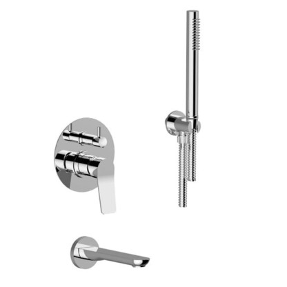 Bongio GIO2 Душевая система, с изливом: 20.6см и ручным душем, (без встраив части 9763 ) цвет: хром