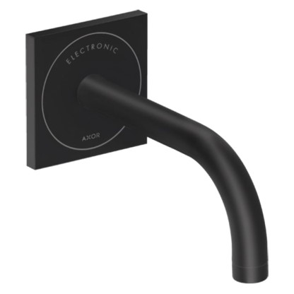 Axor Uno? Смеситель для раковины, встраиваемый, электронный, излив: 16.5см., цвет: черный матовый
