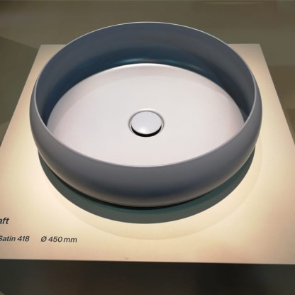 Bette Craft Раковина-чаша 45х45х12 cм, без отв., на столешницу, без перелива, сталь, цвет: blue satin