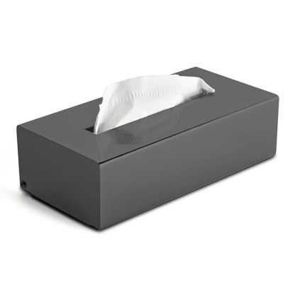 3SC Metal Tonda Контейнер для бумажных салфеток, 26х13хh7 см, прямоугольный, настольный, цвет: черный матовый