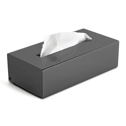 3SC Metal Tonda Контейнер для бумажных салфеток, 26х13хh7 см, прямоугольный, настольный, цвет: черный матовый
