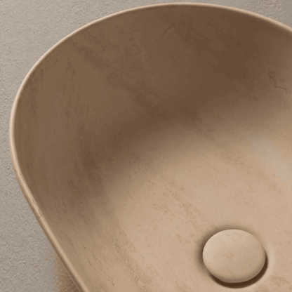 Globo T-Edge Раковина-чаша 54х36 см, без отв., на столешницу, цвет: Travertino