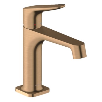 Axor Citterio M Смеситель для раковины 100, на 1 отв., с донным клапаном, цвет: шлифованная бронза